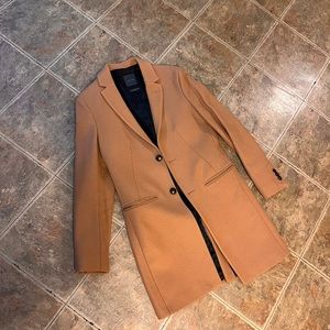 Zara Mens Camel Top Coat